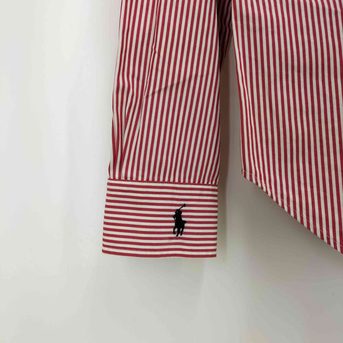 ラルフローレン RALPH LAUREN ストライプ長袖シャツ 袖ポニー slim fit レディース UK:6
