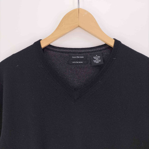 カルバンクラインジーンズ Calvin Klein Jeans Extra Fine Merino Wool Crewneck Pullover Sweater エクストラファイン メリノウール クルーネックプルオーバーセーター メンズ import:M
