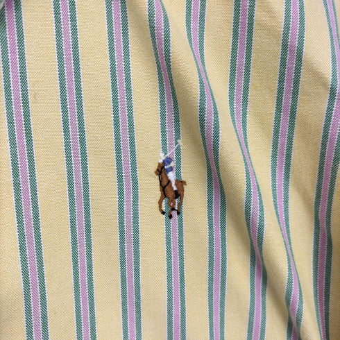 ラルフローレン RALPH LAUREN ストライプシャツ ポニー刺繍 slim fit レディース UK:8