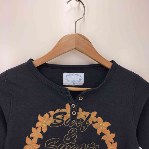 SURF&SWEATS プリントヘンリーネックカットソー Y2K レディース JPN:M