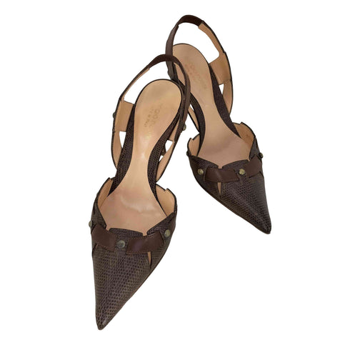 セルジオロッシ sergio rossi PELLE STAMPA LIZARD TAMARINDO レディース EUR:36