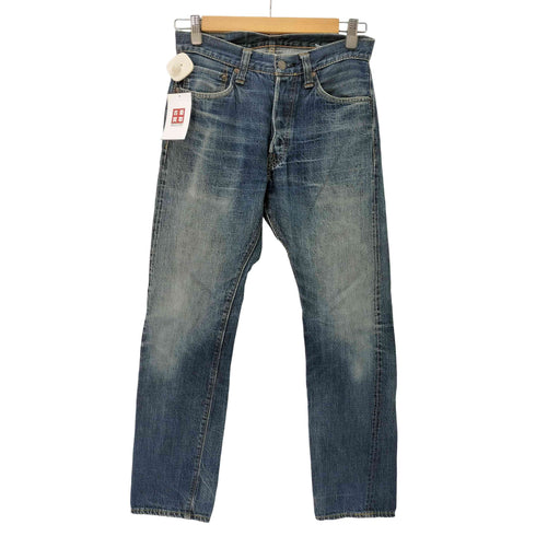 シュガーケーン SUGAR CANE 2014 赤革パッチ ボタンフライ デニムパンツ メンズ W29L32