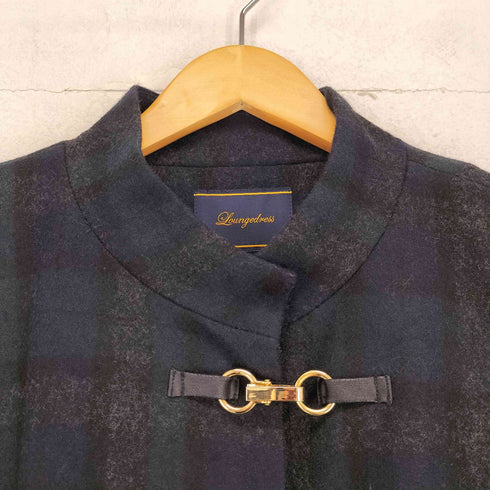 ラウンジドレス Loungedress チェック柄 ポンチョコート レディース FREE