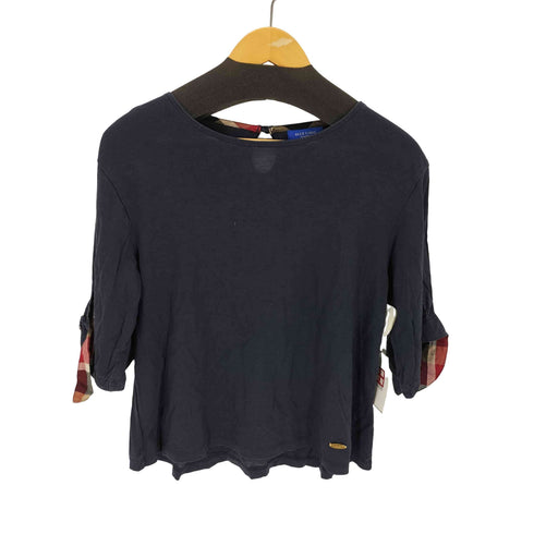 ブルーレーベルクレストブリッジ BLUE LABEL CRESTBRIDGE 裾リボンS/Sブラウス レディース 38