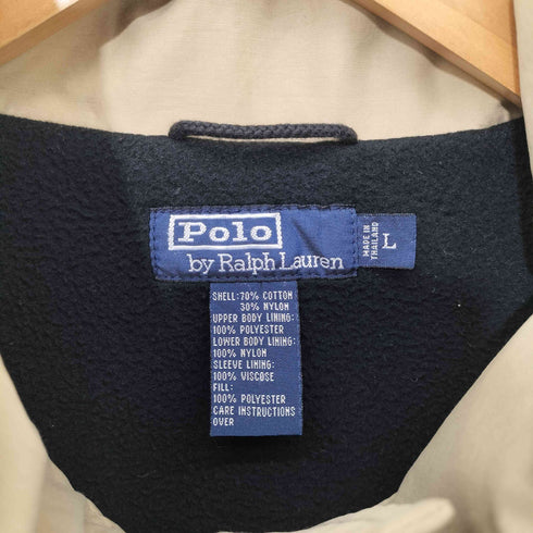ポロバイラルフローレン Polo by RALPH LAUREN 90s 裏フリース コットン ナイロン マウンテンジャケット メンズ import:L