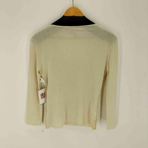 マックスマーラ MAX MARA シルクカシミヤ Uネック スパンコールカットソー レディース import:M