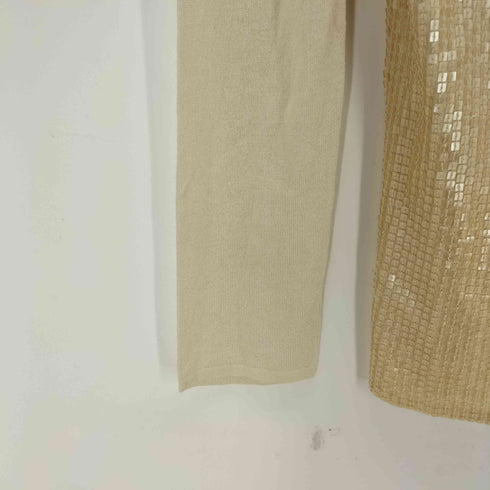 マックスマーラ MAX MARA シルクカシミヤ Uネック スパンコールカットソー レディース import:M