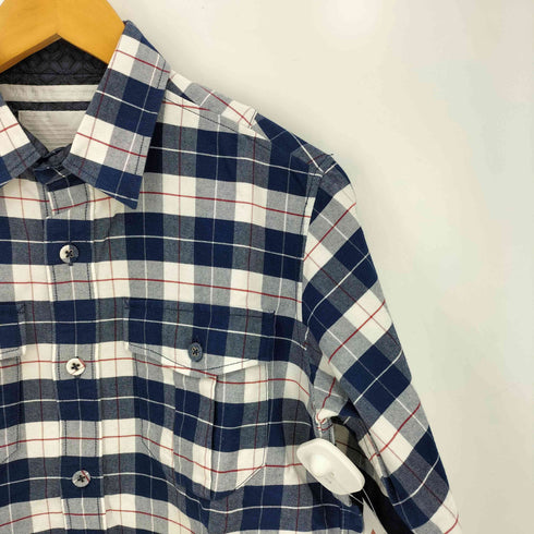 ホワイトマウンテニアリング WHITE MOUNTAINEERING Cotton Oxford Check Back Darts Elbow Patched Shirt メンズ JPN:0