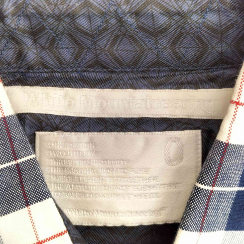 ホワイトマウンテニアリング WHITE MOUNTAINEERING Cotton Oxford Check Back Darts Elbow Patched Shirt メンズ JPN:0