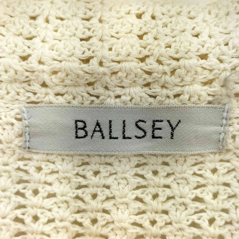 ボールジー BALLSEY 襟付き 編みニットカーディガン レディース