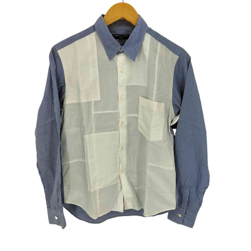コムデギャルソンオム COMME des GARCONS HOMME 10ss ストライプ パッチワーク テールカット 長袖シャツ メンズ JPN:XS