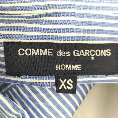 コムデギャルソンオム COMME des GARCONS HOMME 10ss ストライプ パッチワーク テールカット 長袖シャツ メンズ JPN:XS