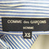 コムデギャルソンオム COMME des GARCONS HOMME 10ss ストライプ パッチワーク テールカット 長袖シャツ メンズ JPN:XS