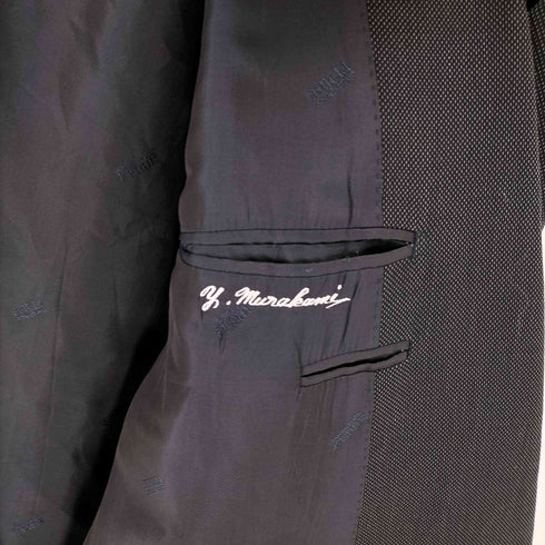 ジャンフランコフェレ GIANFRANCO FERRE MADE IN ITALY シルク混 総裏 ピークドラペル ダブルブレストテーラードジャケット メンズ