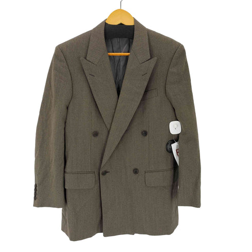 バーバリーロンドン BURBERRY LONDON 総裏 ピークドラペル ヘリンボーン ダブルブレストテーラードジャケット メンズ
