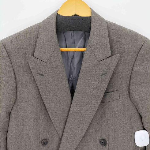 バーバリーロンドン BURBERRY LONDON 総裏 ピークドラペル ヘリンボーン ダブルブレストテーラードジャケット メンズ