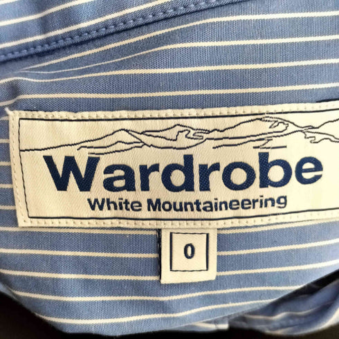 ホワイトマウンテニアリング WHITE MOUNTAINEERING Wardrobe ストライプ コットン 長袖 ボタンダウンシャツ メンズ JPN:0