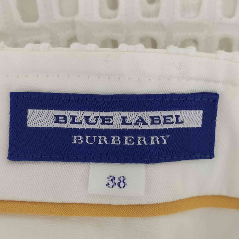 バーバリーブルーレーベル BURBERRY BLUE LABEL メッシュフレアミニスカート レディース 38