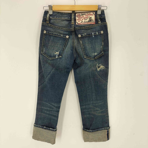 ディースクエアード DSQUARED2 MADE IN ITALY ボタンフライクロップドセルビッジデニム Y2K レディース 36