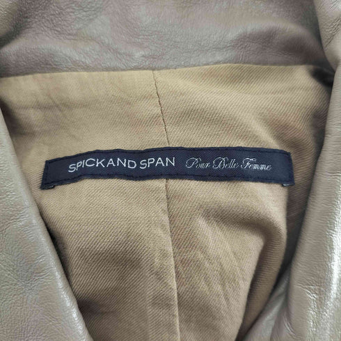 スピックアンドスパン Spick and Span pig leather ピッグレザーダブルライダースジャケット レディース 38