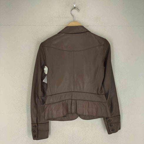 カーラ Cara lamb leather ラムレザー4ポケットテーラードジャケット レディース L