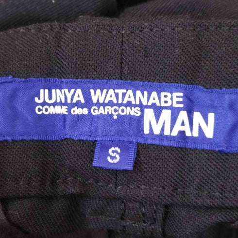ジュンヤワタナベコムデギャルソンマン JUNYA WATANABE COMME des GARCONS MAN 12ss ウール混 裏地チェック切替 5ポケット センタープレス スラックス メンズ JPN:S