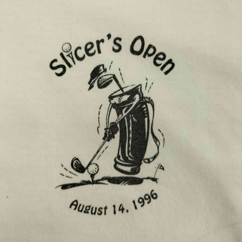 フルーツオブザルーム FRUIT OF THE LOOM Lofteez 00S 2枚タグ ボディ USA製 ゴルフ August 14.1996 プリント S/S Tシャツ メンズ import:XL