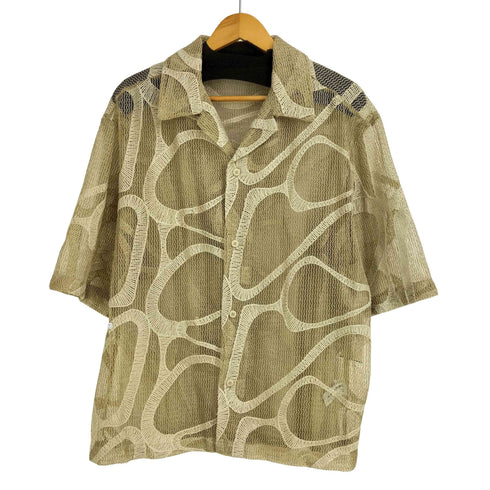 ザラ ZARA メッシュオーバーサイズ 半袖シャツ メンズ import:M