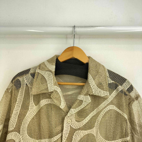 ザラ ZARA メッシュオーバーサイズ 半袖シャツ メンズ import:M