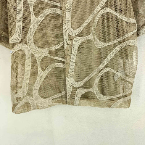 ザラ ZARA メッシュオーバーサイズ 半袖シャツ メンズ import:M