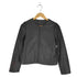 グーコミューン GOUT COMMUN lamb leather ラムレザーノーカラージップジャケット レディース 36