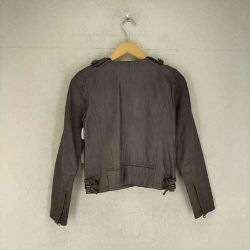 loaf pig leather ピッグレザーフロントギミックレザージャケット レディース 1