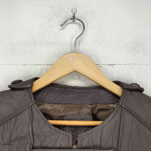 loaf pig leather ピッグレザーフロントギミックレザージャケット レディース 1