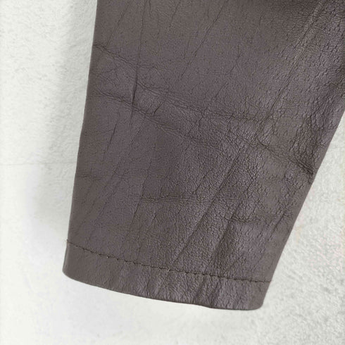 loaf pig leather ピッグレザーフロントギミックレザージャケット レディース 1
