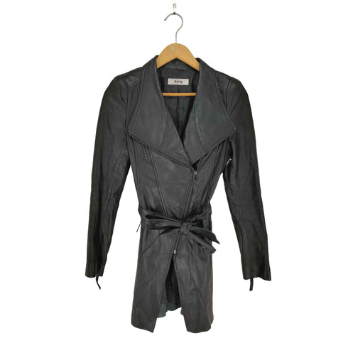 Andy lamb leather ラムレザーダブルライダースコート レディース S