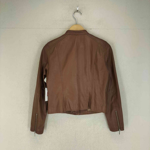 セシルマクビー CECIL McBEE lamb leather ラムレザーシングルライダースジャケット レディース M