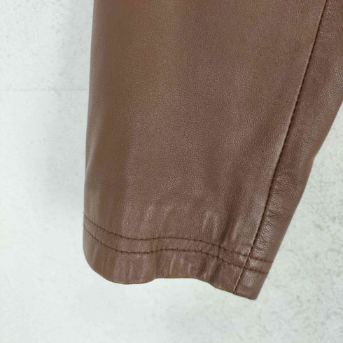 セシルマクビー CECIL McBEE lamb leather ラムレザーシングルライダースジャケット レディース M