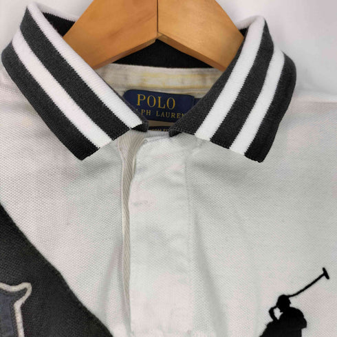 ポロラルフローレン POLO RALPH LAUREN ビッグポニー刺繍 ツートン 鹿の子ポロシャツ メンズ import:S