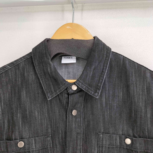 TONES DANDEL 24SS デニム レギュラーカラー 半袖シャツ メンズ import:M