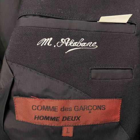 コムデギャルソンオムドゥ COMME des GARCONS HOMME DEUX ダブル ウール テーラードジャケット メンズ JPN:L