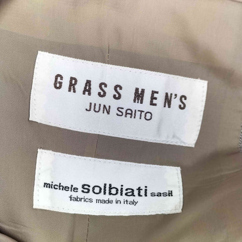 GRASS MEN'S リネン 2B テーラードジャケット スラックス セットアップ メンズ M