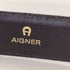 アイグナー AIGNER イタリア製 ゴールドバックル ロゴプレート レザー ベルト メンズ 2 W 80/32