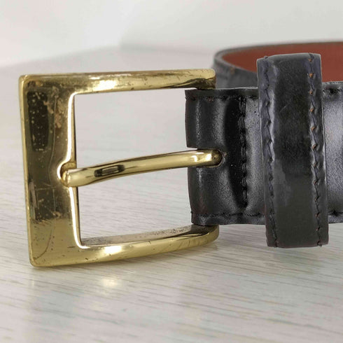 ブルックスブラザーズ BROOKS BROTHERS USA製 HORWEEN GENUINE SHELL CORDVAN レザーベルト メンズ 32/80 D8