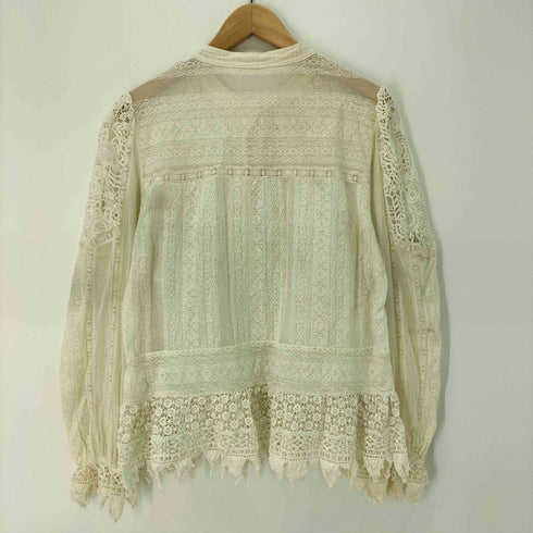 ザラ ZARA ZW COLLECTION レース刺繍入りブラウス レディース import:XL