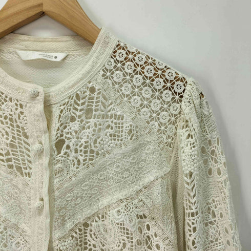 ザラ ZARA ZW COLLECTION レース刺繍入りブラウス レディース import:XL