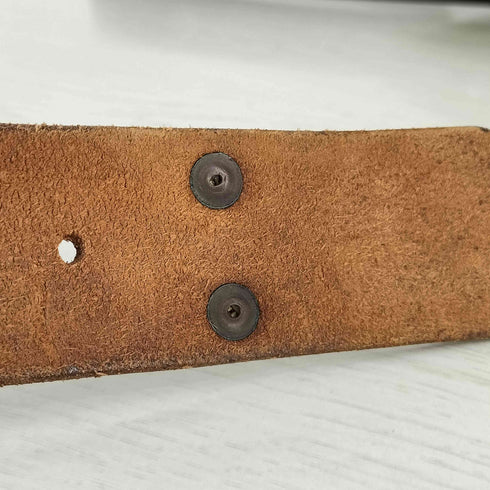 カナダ製 ビックバックル レザーベルト メンズ 30