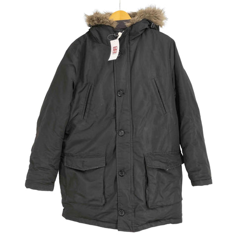 ギャップ Gap フーテッド ファー ダウンジャケット メンズ import:M