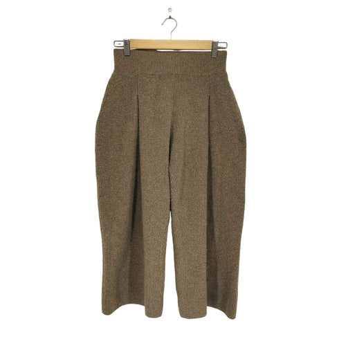 エリン ELIN カシミヤ混 7分丈 1タック ニットパンツ レディース 38