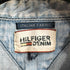 トミーヒルフィガーデニム TOMMY HILFIGER DENIM イタリアン生地 ロゴ刺繍 デニムウエスタンシャツ メンズ import:XL
