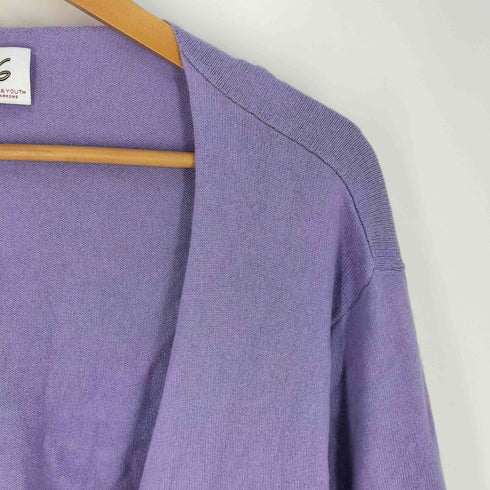 ロクビューティーアンドユースユナイテッドアローズ 6 BEAUTY & YOUTH UNITED ARROWS COTTON SILK CASHMERE CACHE COEUR KNIT カーディガン レディース